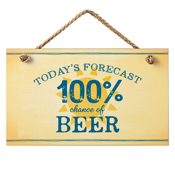 Highland Woodcrafters WOOD SIGNS 6 BY 9 100 PERCENT BEER 4101937